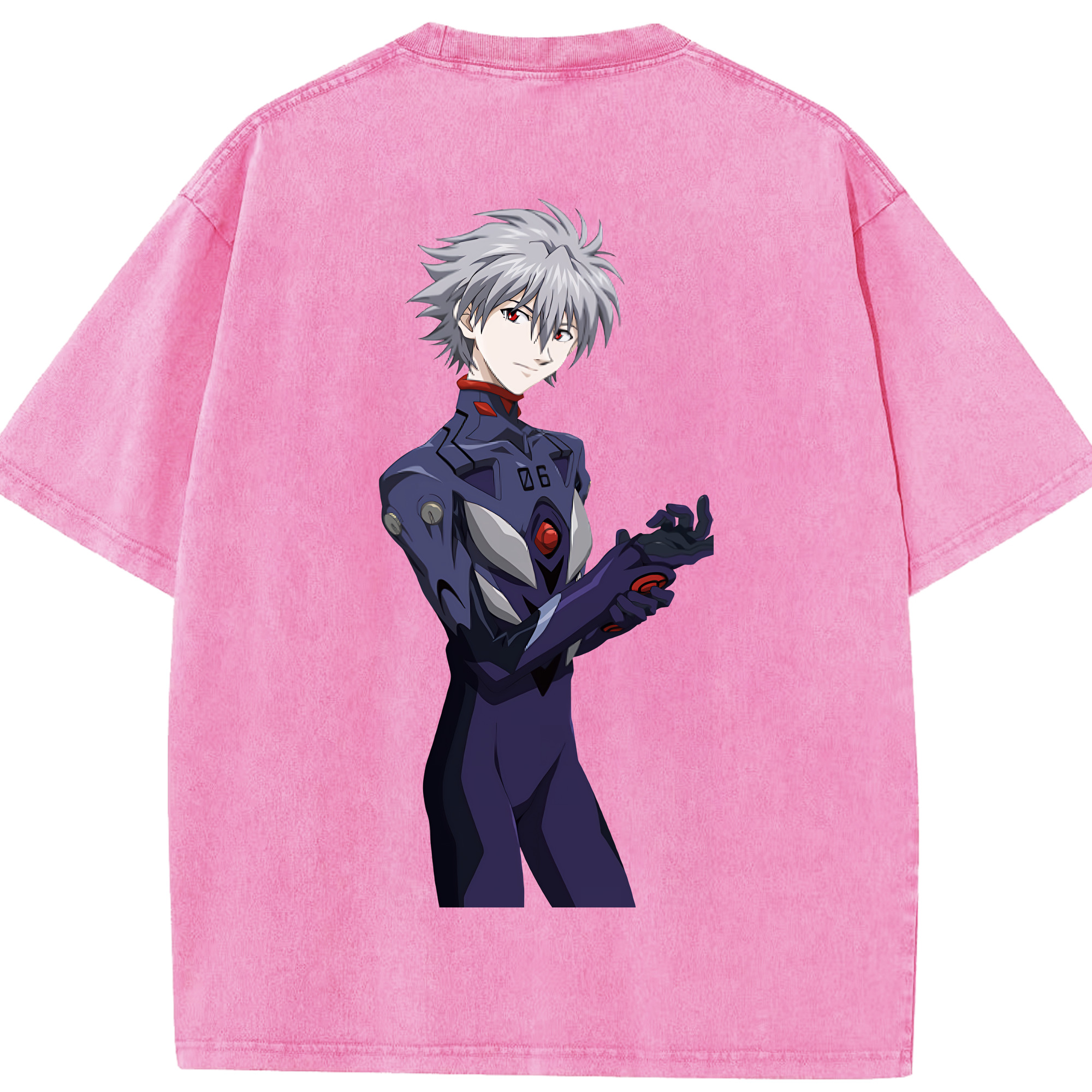 （画像用） EVA 新世紀エヴァンゲリオン 綿100% ヴィンテージ風 半袖Tシャツ（背面プリント）